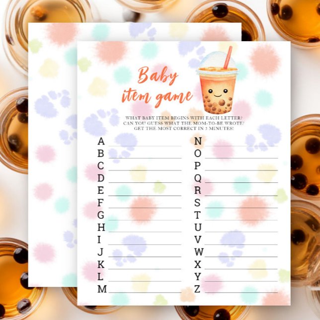 Bubble tea Baby shower Baby Present Spel (Skapare uppladdad)