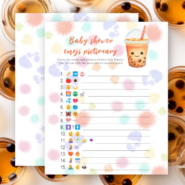 Bubble tea baby shower Emoji bildlek (Skapare uppladdad)