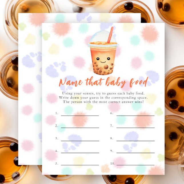 Bubble Tea baby shower - Name that baby food (Skapare uppladdad)