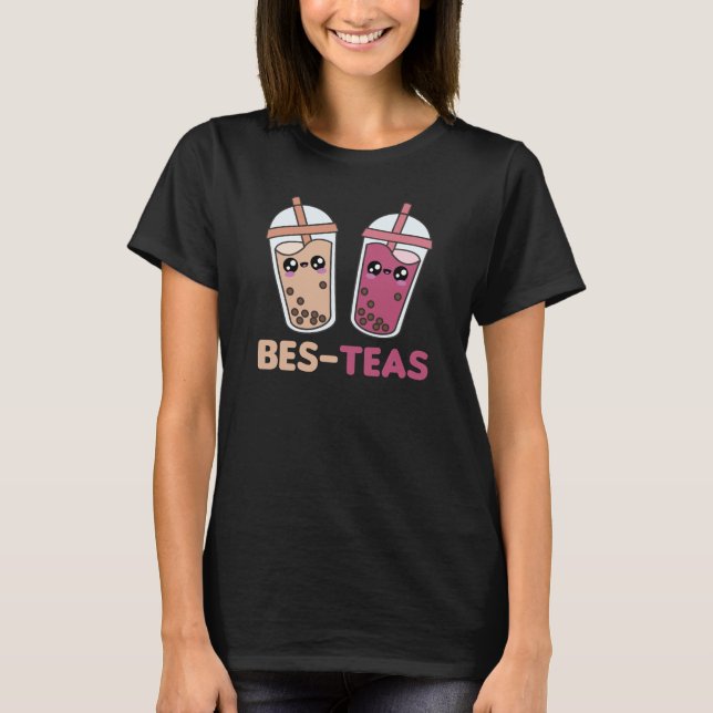 Bubble Tea Best Friends Party Partner Boba T Shirt (Framsida)