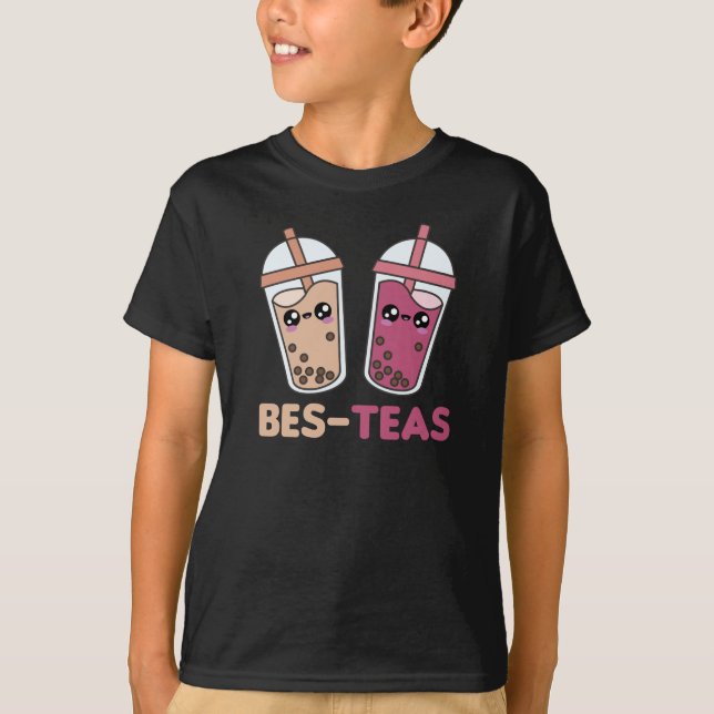 Bubble Tea Best Friends Party Partner Boba T Shirt (Framsida)