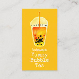 Bubble Tea boba art Affärskort Visitkort