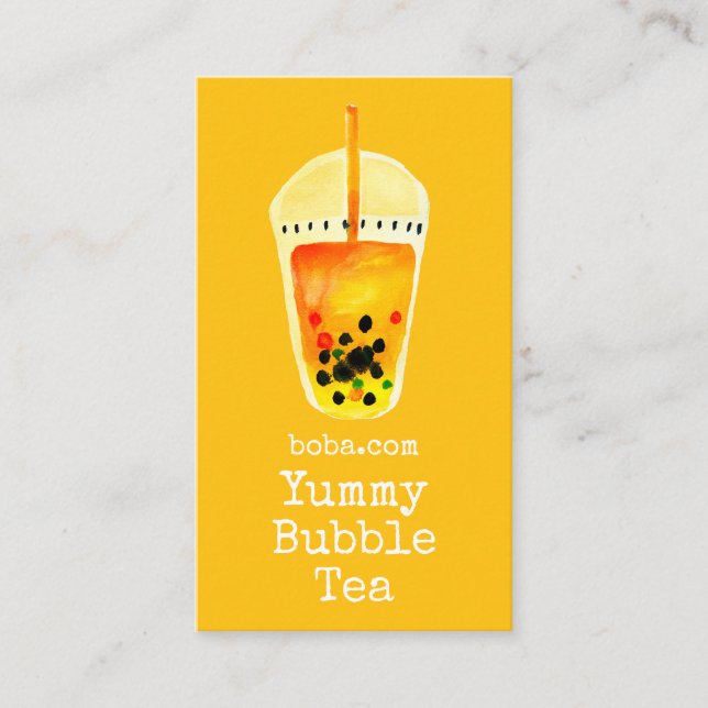 Bubble Tea boba art Affärskort Visitkort (Framsida)