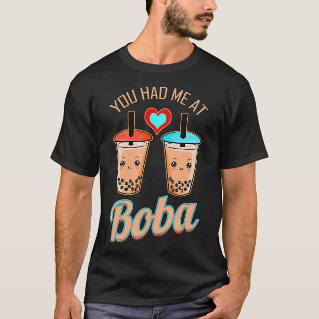 Bubble Tea Boba Cute Kawaii Bubble Tea  T Shirt (Framsida)