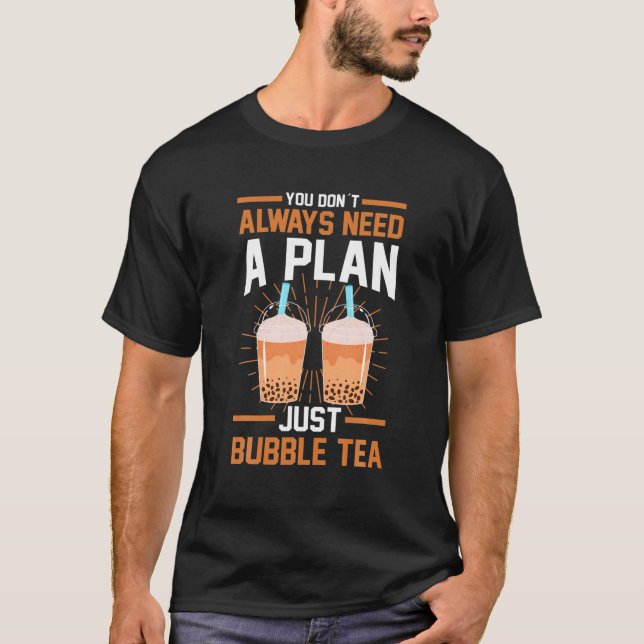 Bubble Tea Boba Drink T Shirt (Framsida)