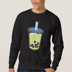 Bubble Tea Boba Mjölk Tea Baller Lång Ärmad Tröja