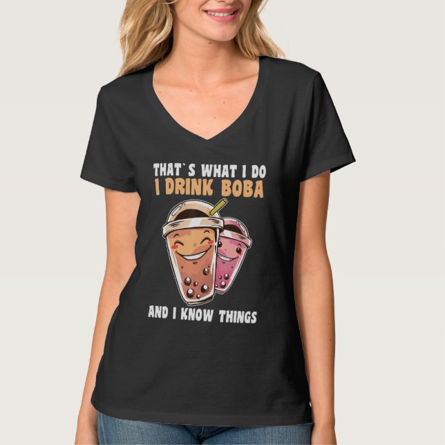 Bubble Tea Boba Tea 2 T Shirt (Framsida)