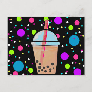 Bubble Tea - Bubble Background Vykort