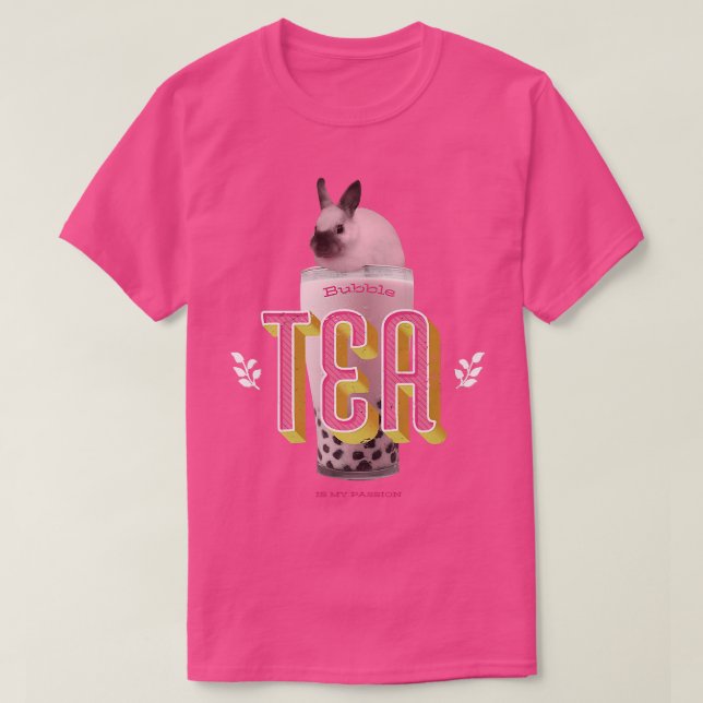Bubble Tea Bunny Rabbit Cute Kawaii Rabbit on Boba T Shirt (Design framsida)