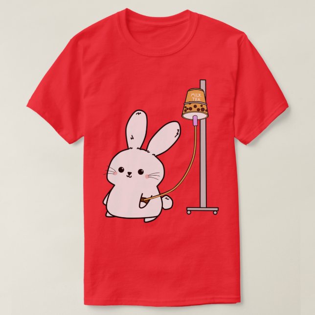 Bubble Tea Bunny T Shirt (Design framsida)