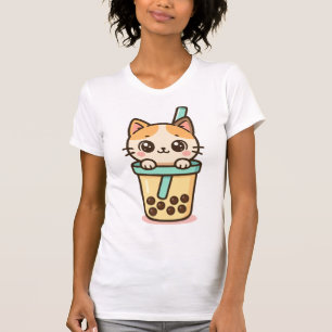 Bubble Tea Cat T Shirt