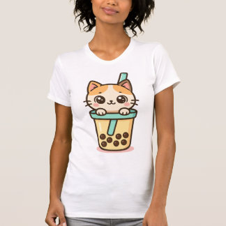 Bubble Tea Cat T Shirt