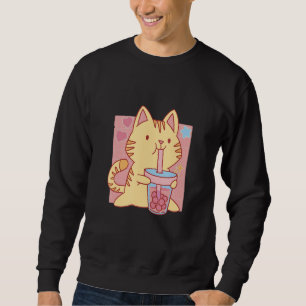Bubble Tea Cats Lång Ärmad Tröja