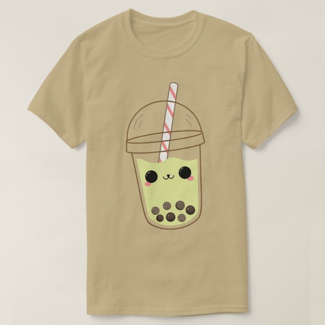 Bubble Tea Cute Kawaii Boba Älskare s Gift Idea T Shirt (Design framsida)