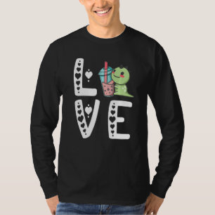 Bubble Tea Dinosaurs Cute Boba Tea Dino Sweet Drin T Shirt