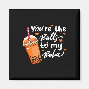 Bubble Tea Du är Bollar till min Boba Drinks Kawa Magnet