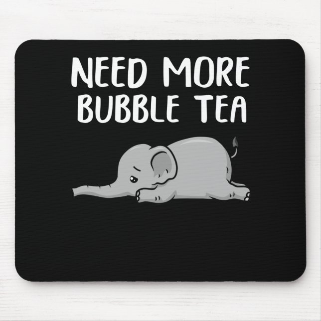 Bubble Tea Elephant Cute Boba Tea Gift Bubble Tea Musmatta (Framsidan)