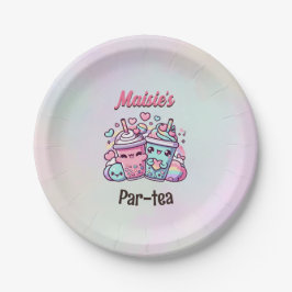 Bubble Tea Födelsedagsfest Plate