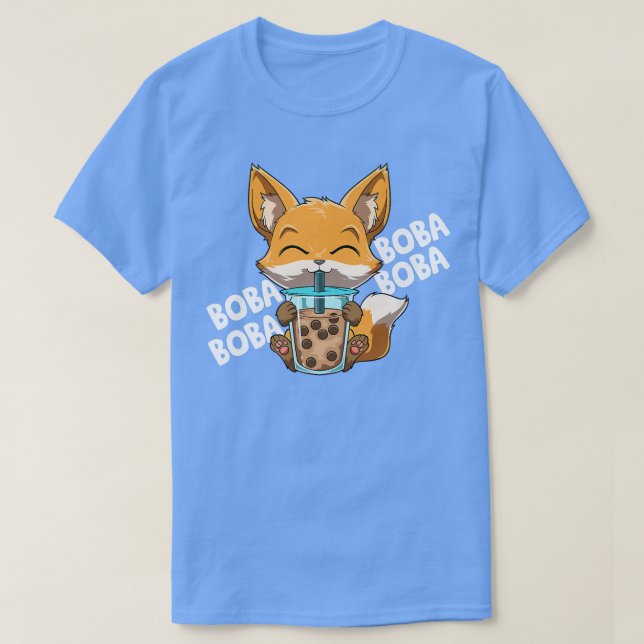 Bubble Tea Fox Funny Boba Tea 439 T Shirt (Design framsida)