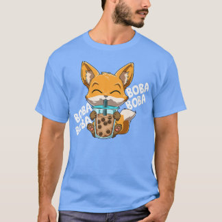 Bubble Tea Fox Funny Boba Tea 439 T Shirt