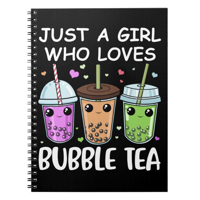 Bubble Tea Gifts Girls Kawaii Bubble Tea Anteckningsbok (Framsidan)