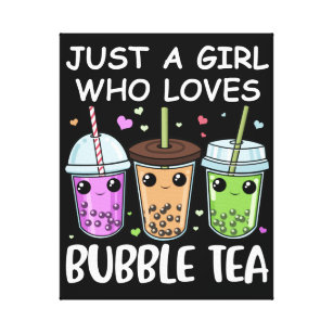Bubble Tea Gifts Girls Kawaii Bubble Tea Canvastryck