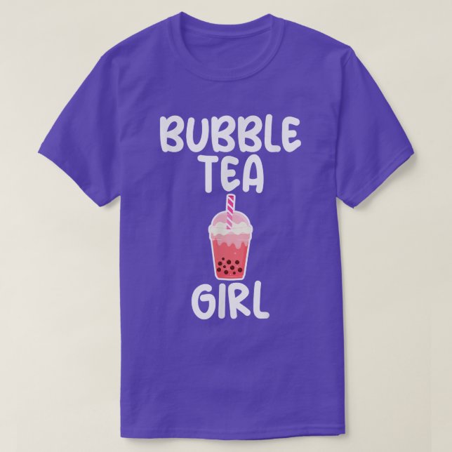 Bubble Tea Girl Humous Print for Boba Tea Girls T Shirt (Design framsida)