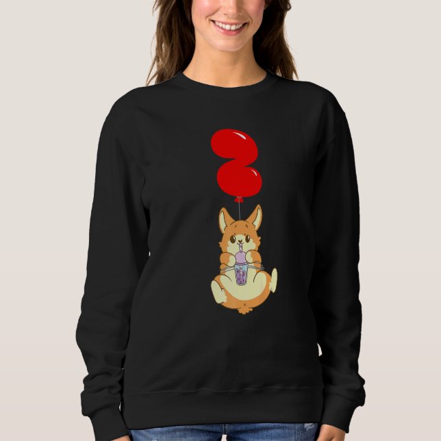 Bubble Tea Hamster 2:a födelsedag Kids Balloon Par T Shirt (Framsida)