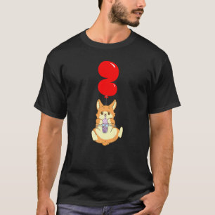 Bubble Tea Hamster 2:a födelsedag Kids Balloon Par T Shirt