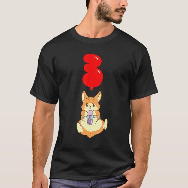 Bubble Tea Hamster 3:e födelsedag Kids Balloon Par T Shirt (Framsida)