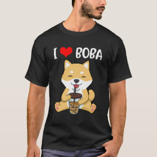Bubble Tea Hoodie Manar Kawaii Shiba Inu Gift Wome T Shirt