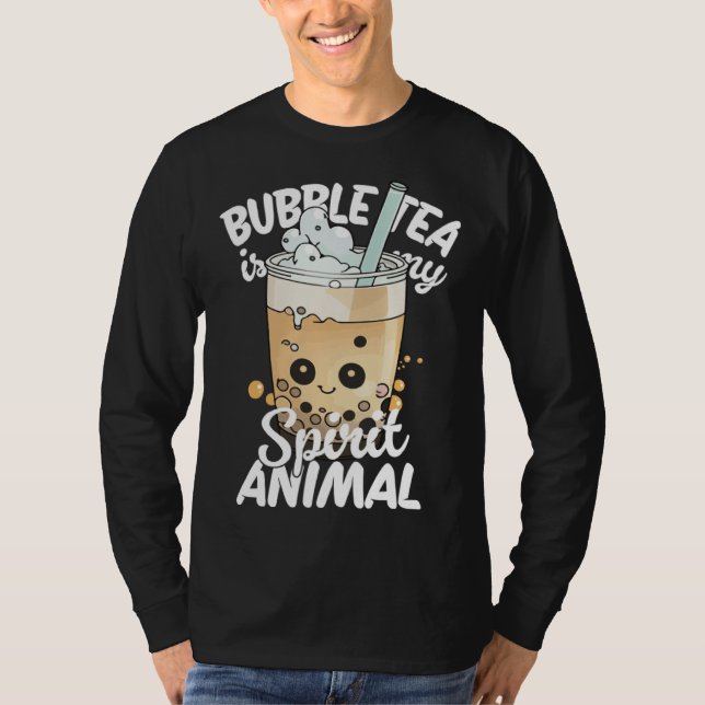Bubble Tea Is My Spirit Animal  2 T Shirt (Framsida)