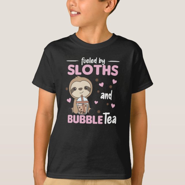 Bubble Tea K-Pop Fault Chocolate Sweet Animals T Shirt (Framsida)