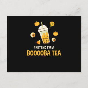 Bubble Tea Kawaii Halloween Vykort
