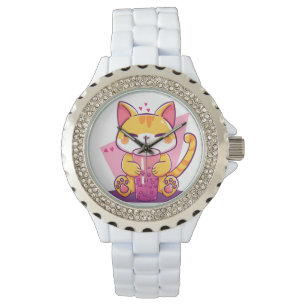 Bubble Tea Kitty Armbandsur
