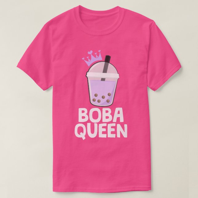 Bubble Tea Krona Boba Queen Tea Cult Drink Premium T Shirt (Design framsida)