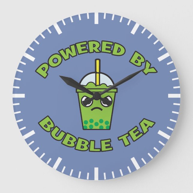 Bubble Tea, med Bubble Tea - Cute Kawaii Stor Klocka (Framsida)