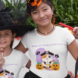 Bubble Tea med Pirat Kawaii Katt Halloween Kul T Shirt