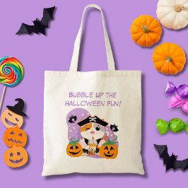 Bubble Tea med Pirat Kawaii Katt Halloween Kul Tygkasse
