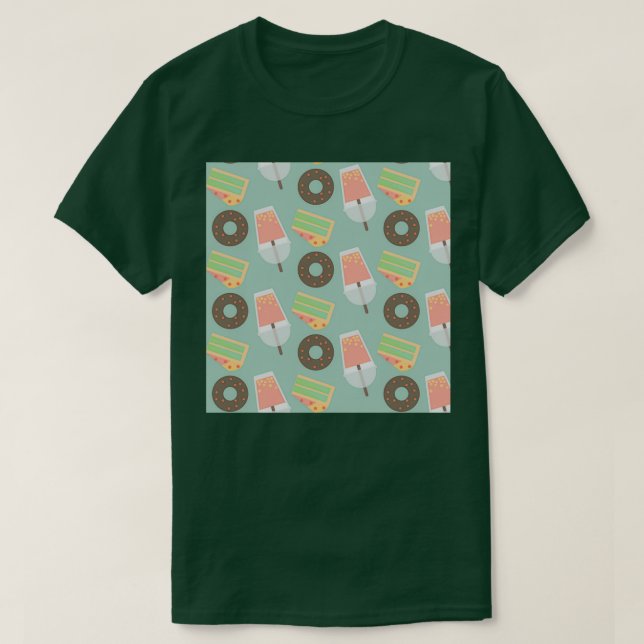 Bubble Tea Mönster 8 T Shirt (Design framsida)