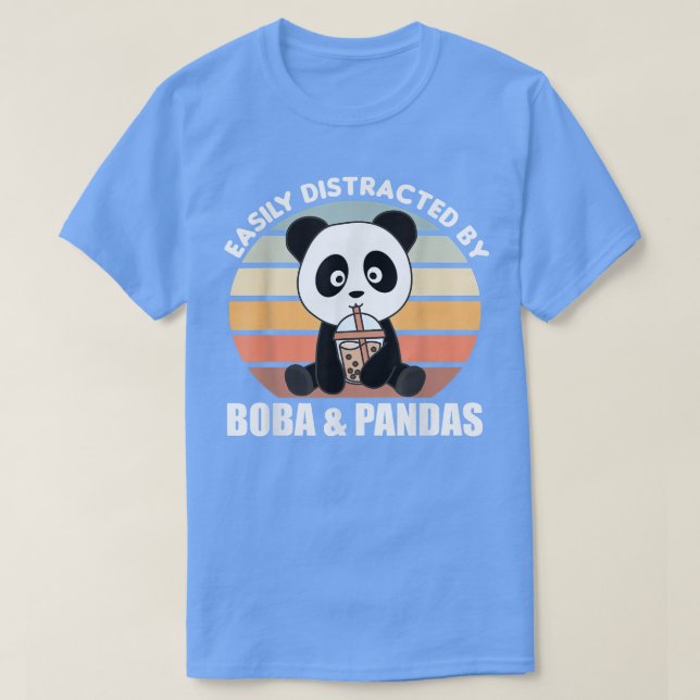 Bubble Tea Panda Chocolate Sweet Animals Boba  T Shirt (Design framsida)