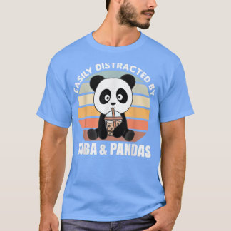 Bubble Tea Panda Chocolate Sweet Animals Boba  T Shirt