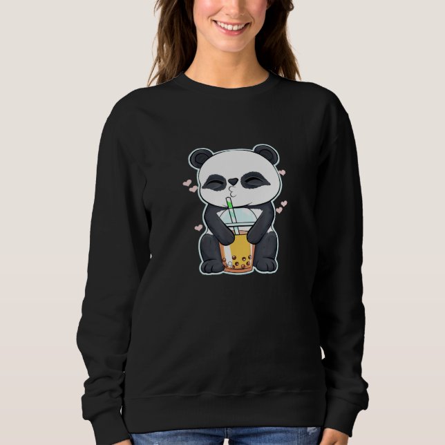 Bubble Tea Panda T Shirt (Framsida)