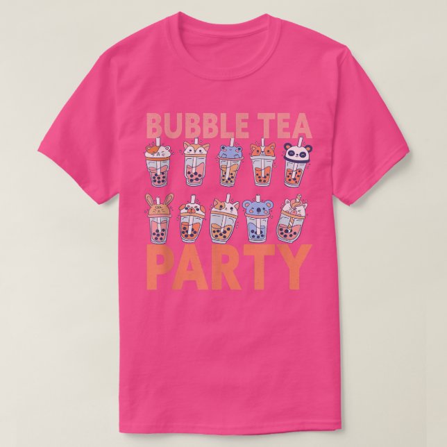 Bubble Tea Party Funny Boba Tea Kawaii509 T Shirt (Design framsida)