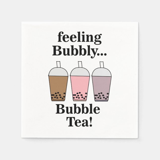 Bubble Tea Party Pappersservett (Framsidan)