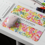 Bubble Tea Rainbow Rosa Orange Grönt Cute Musmatta<br><div class="desc">Den briljanta och ljusa vattenfärgscirkeln för fångst av öga och feminin: mousserande d med en mönster inspirerad av bubbeltevärlden,  med varm och vibrerande färg av grönt,  orange,  rosa,  gult och blått. med två anpassningsbar text</div>