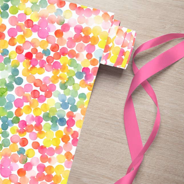 Bubble Tea Rainbow Rosa Orange Grönt Cute Presentpapper (Skapare uppladdad)