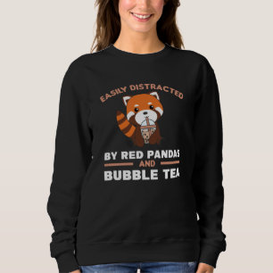 Bubble Tea Red Panda Chocolate Cute Animals Boba T Shirt