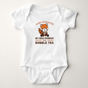 Bubble Tea Red Panda Chocolate Cute Animals Boba T Shirt