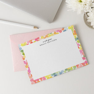 Bubble Tea Regnbåge Personligt Namn Monogram SÖT Anteckningskort